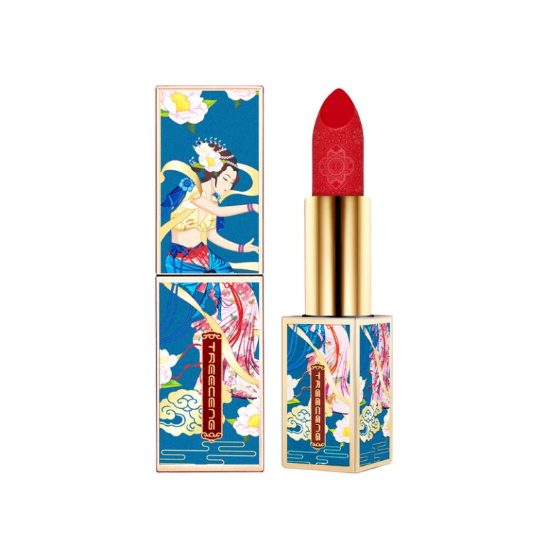 Customized & Wholesale Chinese Style Carving Lipstick Makeup Rose Matte Lipstick Waterproof 